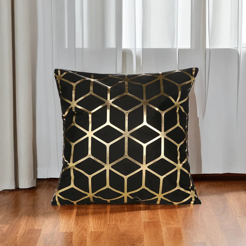 Single-Side Bronzing Cushion Cover for Home Decor