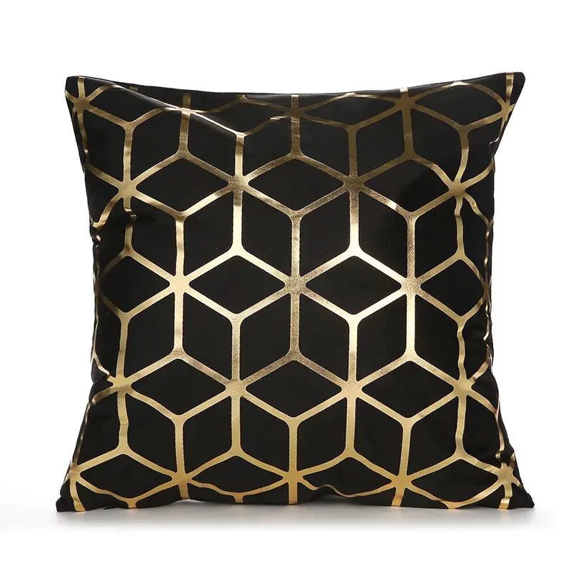 Single-Side Bronzing Cushion Cover for Home Decor