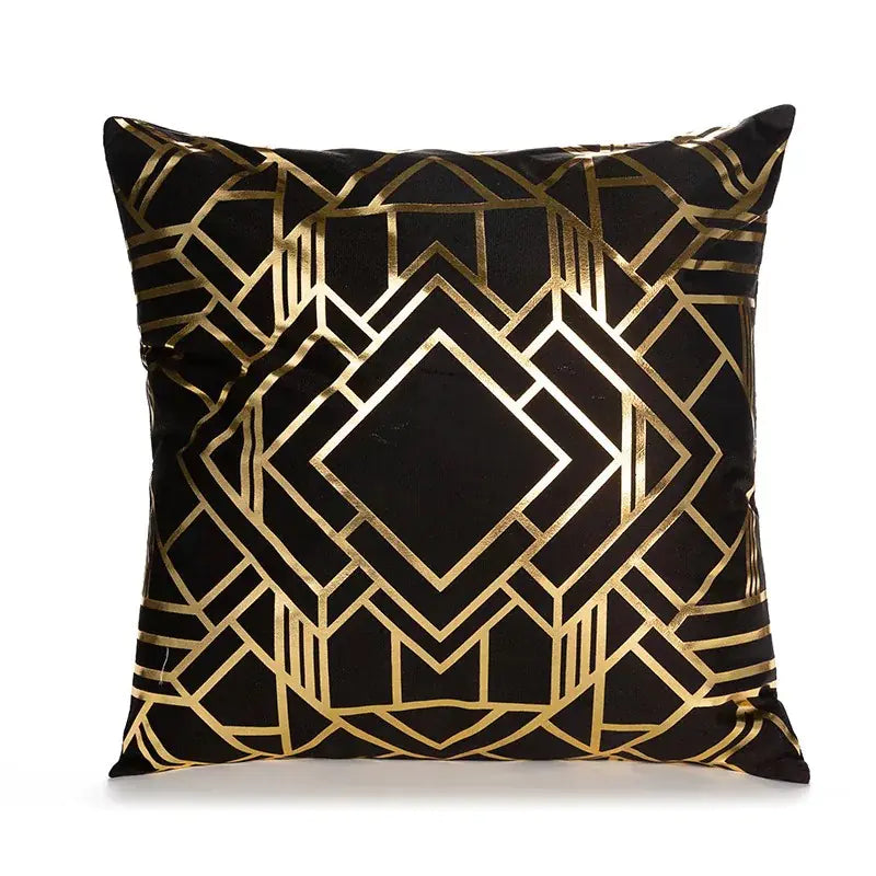 Single-Side Bronzing Cushion Cover for Home Decor