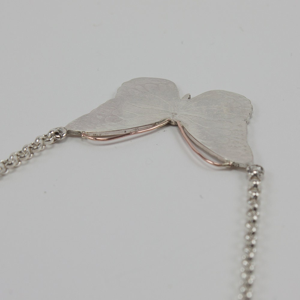 Monarch, butterfly necklace, sterling silver, monarch textured, gift for her, gift for girl, gift for woman