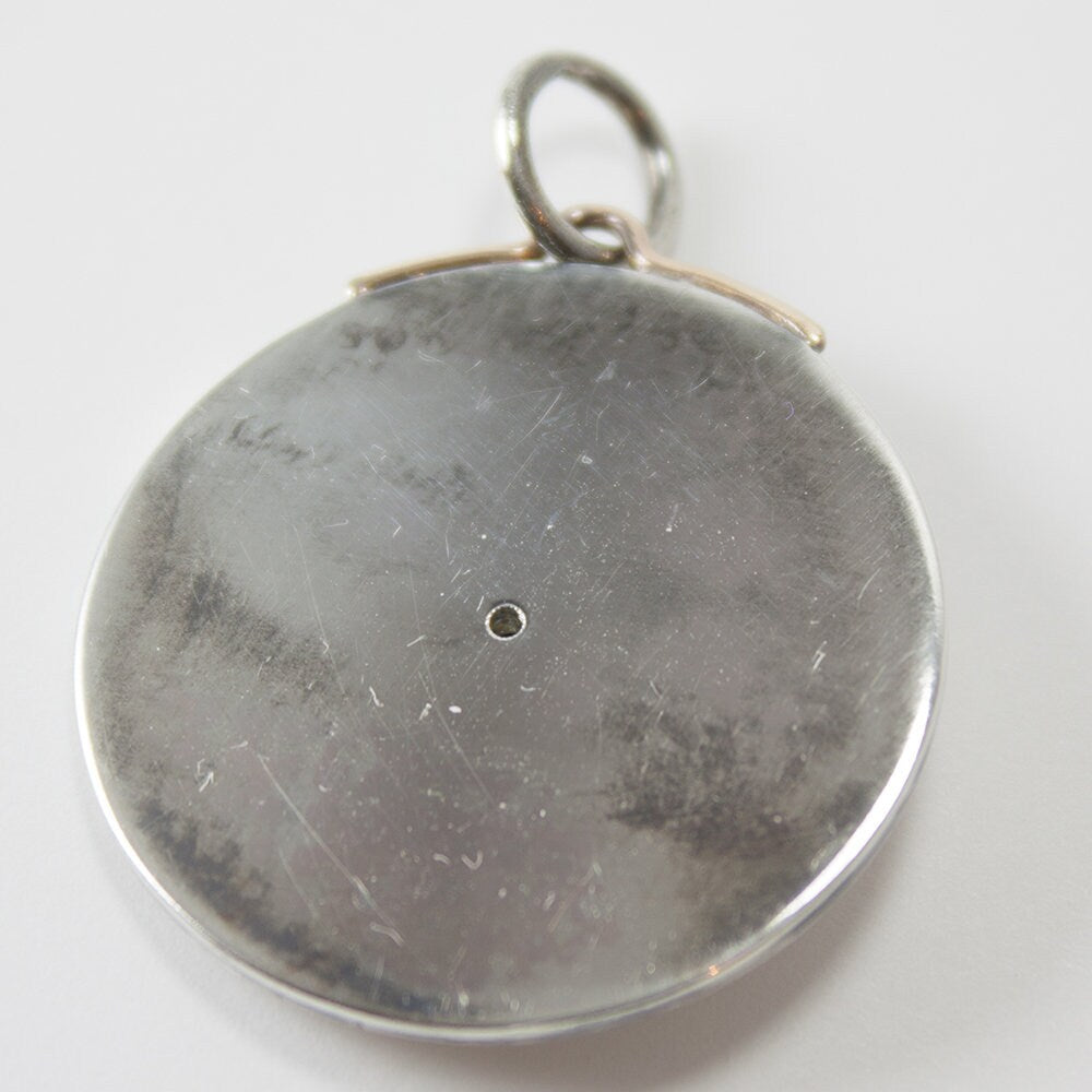 Sterling silver, 14k yellow gold and sapphire pendant, necklace/key fob, key ring, key chain, gift for him, her, guy, woman, man, girl
