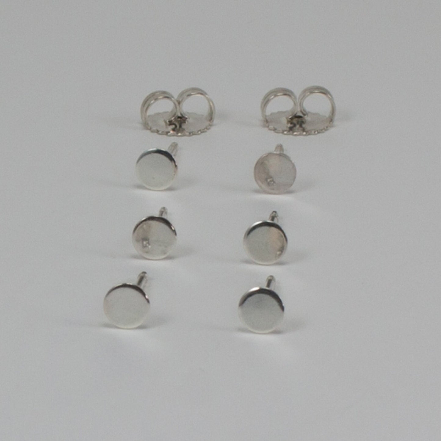 Silver spot stud earring, post earrings, minimalist , minimalism