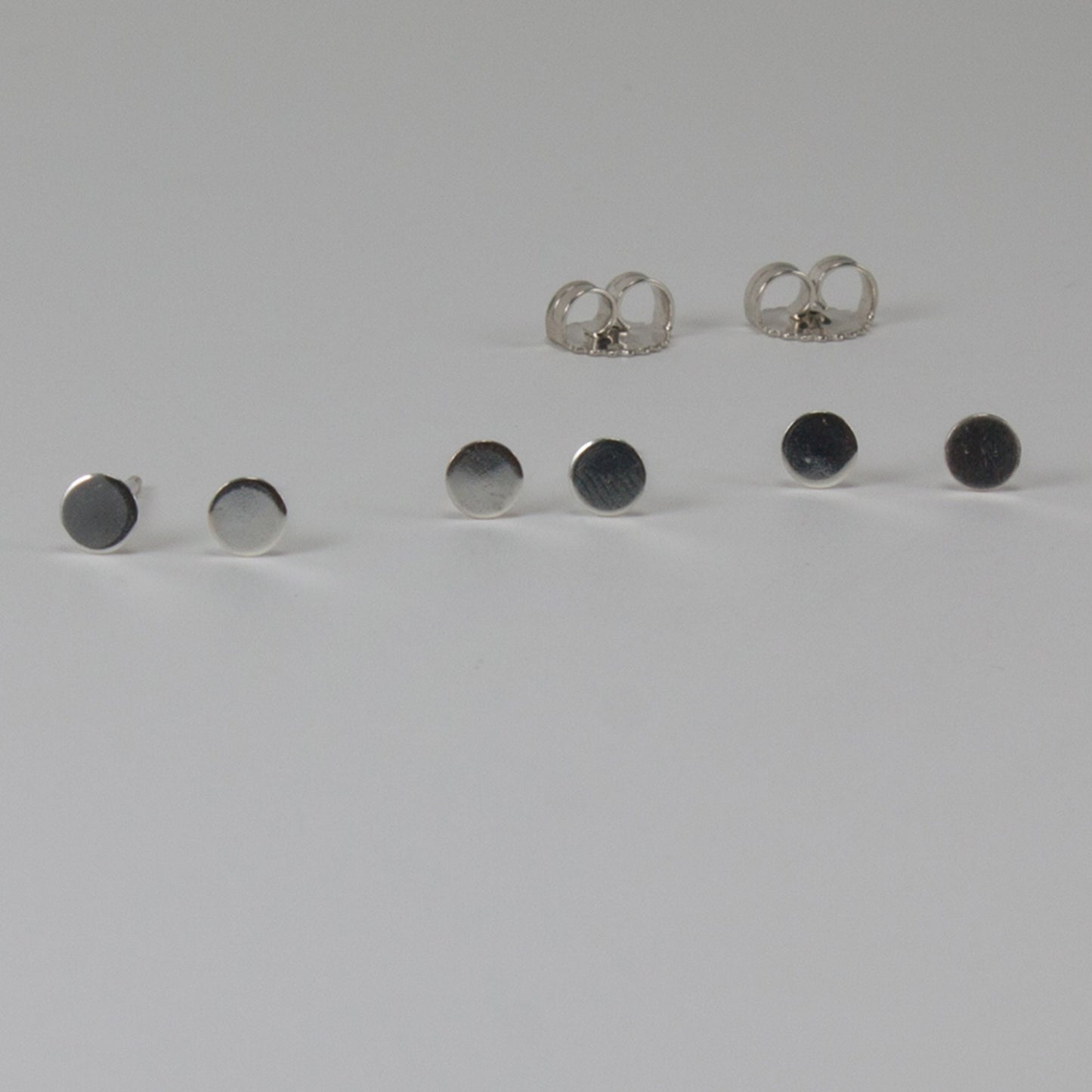 Silver spot stud earring, post earrings, minimalist , minimalism