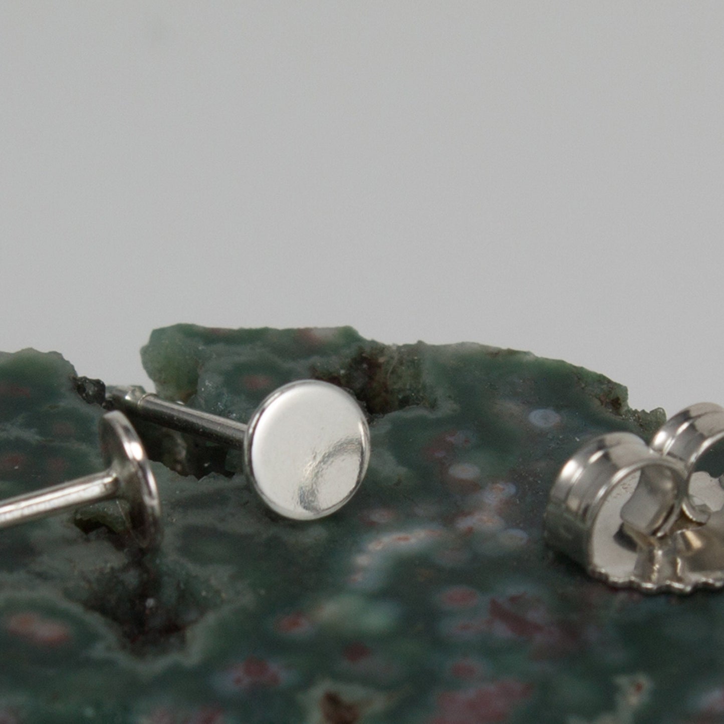 Silver spot stud earring, post earrings, minimalist , minimalism