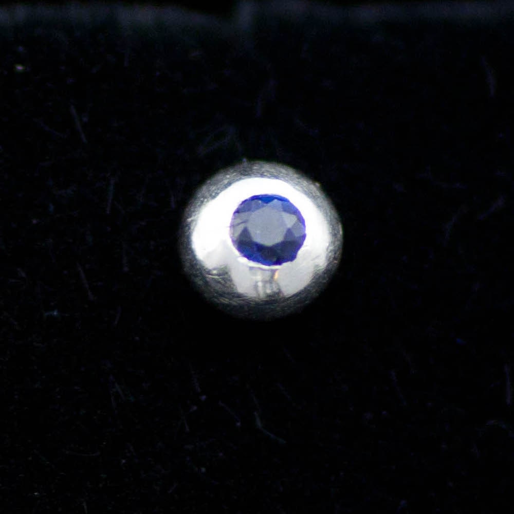 Sapphire and sterling silver post earrings, sapphire stud earrings, gift, her, him, woman, man
