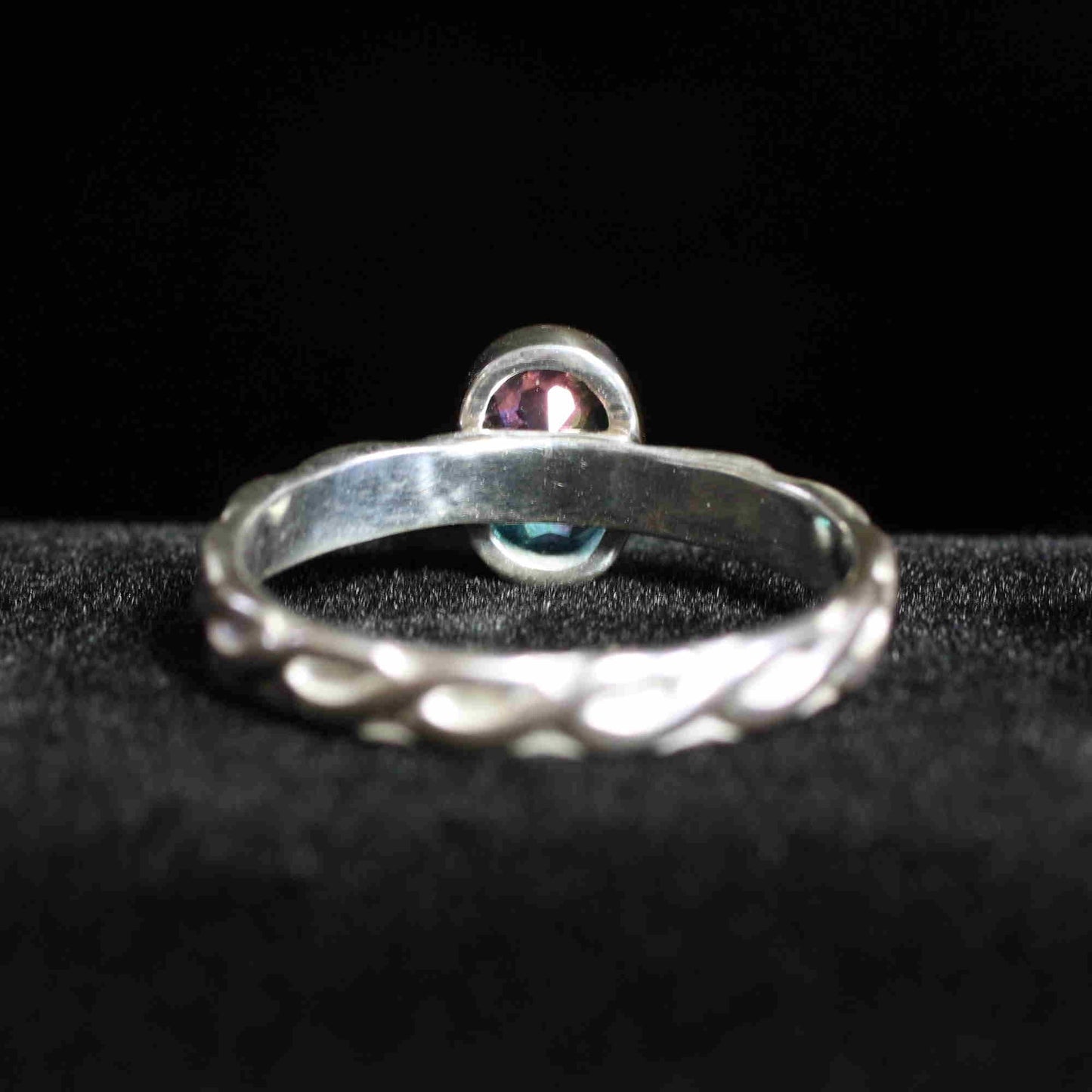 One ring in Mystic topaz stacking ring