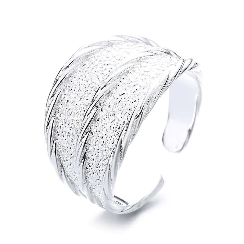 S925 Sterling Silver Minimalist Concave-Convex Ring