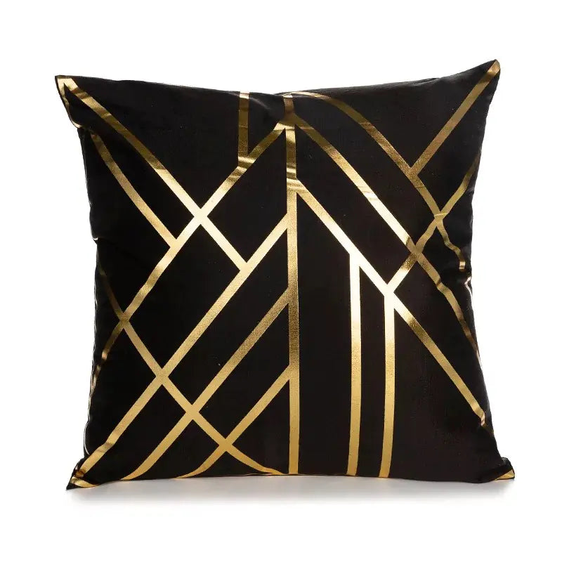 Single-Side Bronzing Cushion Cover for Home Decor