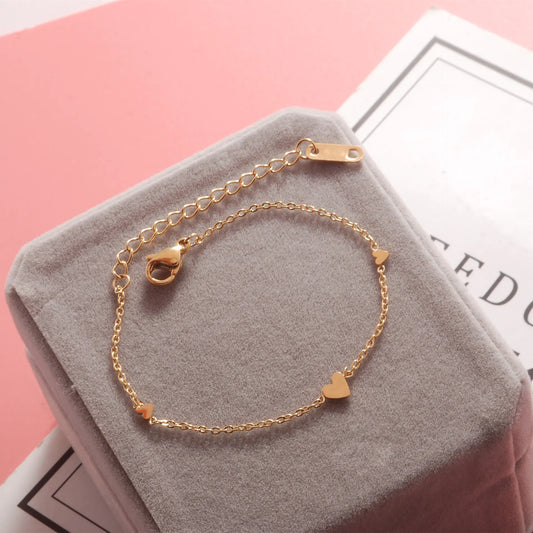 Korean-style Simple Fashion Love Chain Bracelet for Women