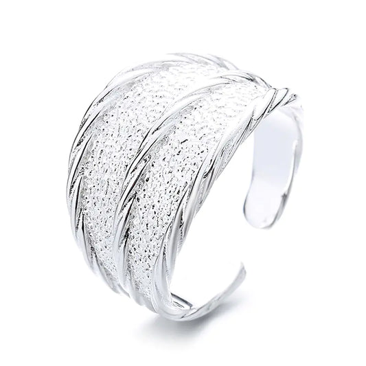 S925 Sterling Silver Minimalist Concave-Convex Ring