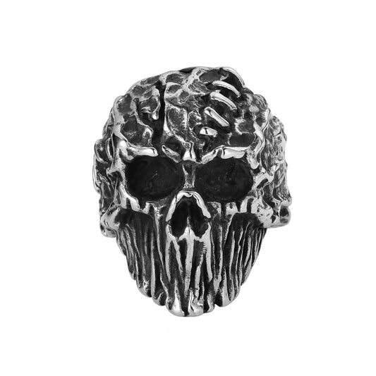 Mummy Skull Men's Ring in Titanium Steel