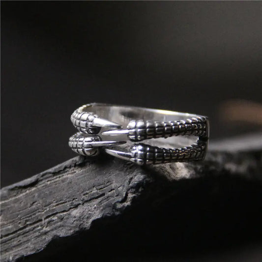 S925 Sterling Silver Personalized Dragon Claw Ring